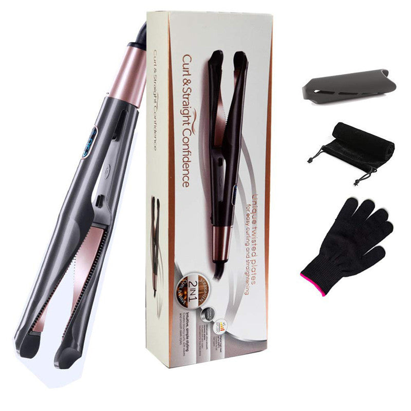 Professional 2-in-1 Hair Straightener & Curler