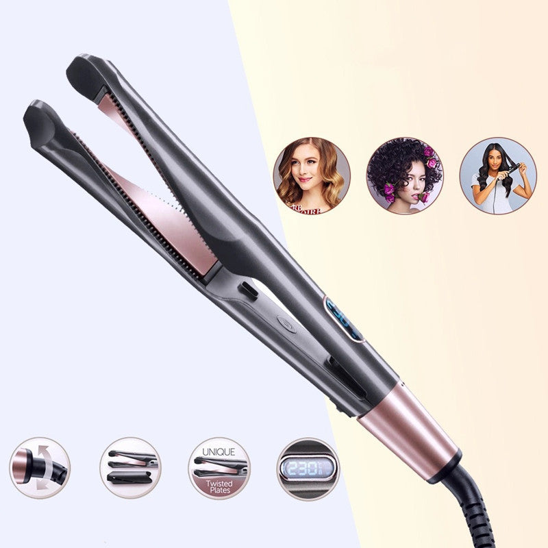 Professional 2-in-1 Hair Straightener & Curler