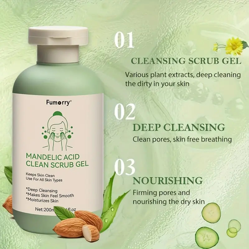 Fumorry™ Mandelic Acid Clean Scrub Gel for Skin Cleansing and Nourishing