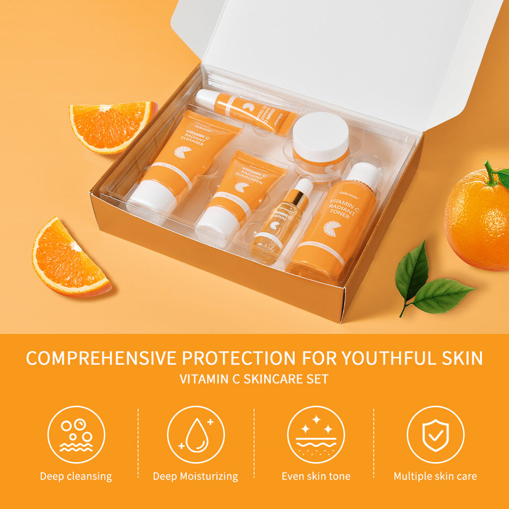 Lakerain Vitamin C Skincare Set 6-Piece Facial Care Kit